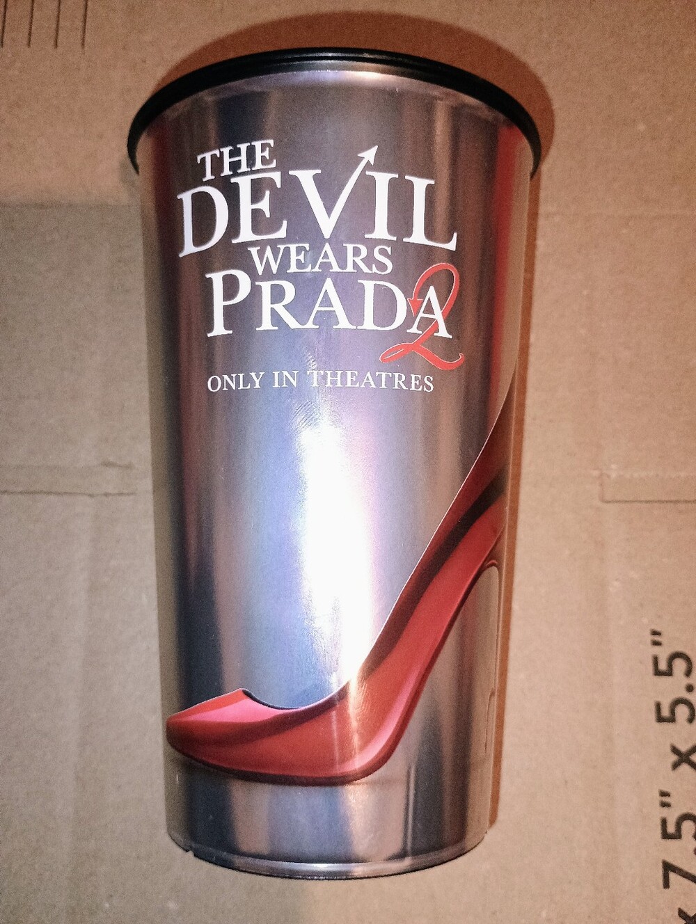 The Devil Wears Prada Movie Promo Cup - Silver with Red Accents